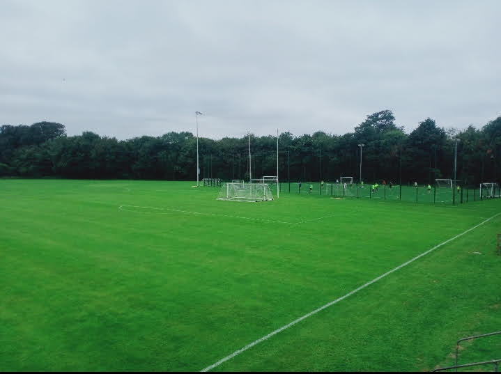 Football and rugby pitch used for English-through-sport sessions